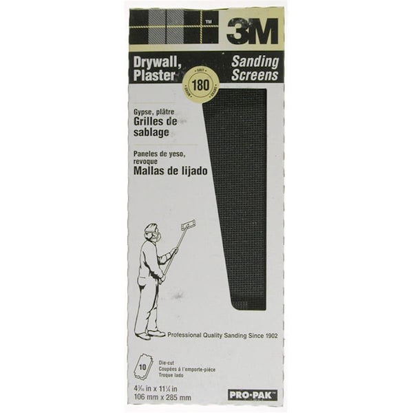 3M 180A Grit ProPak Drywall Sanding Screens 10PK 99439NA Zoro